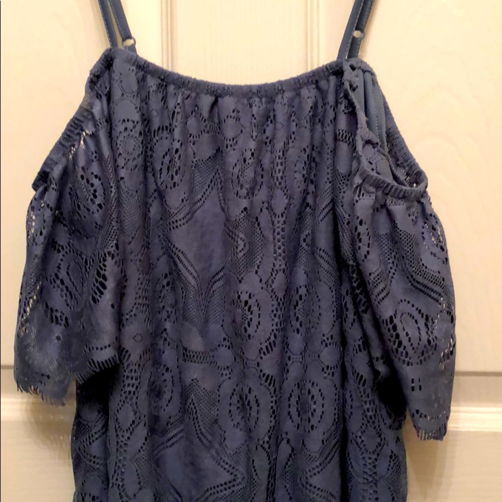 Ultra Flirt Cold Shoulder Lace Dress